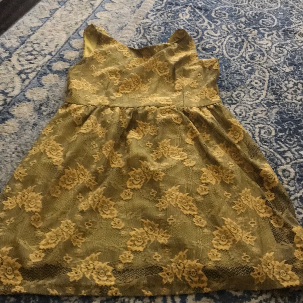 Cute mustard lace dress